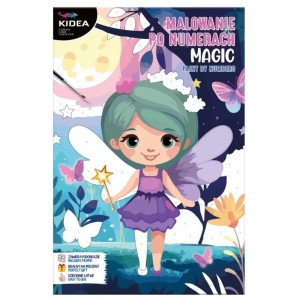 Kolorowanka/malowanie po numerach 30x20cm KIDEA wróżka w zestawie z pędzlami i farbami /OMNMAKA/