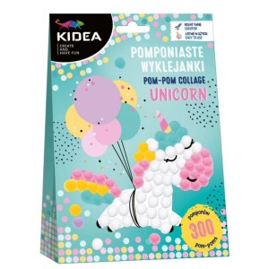 Zestaw kreatywny wyklejanki pomponiaste KIDEA unicorn /POWUKA/