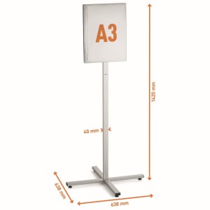 Stojak podłogowy A3 DURABLE INFO STAND OUTDOOR antracytowy 1szt.  /502957/