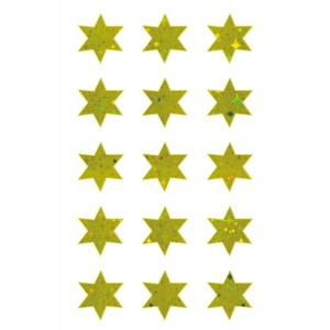 Naklejki Z-DESIGN foliowe bożonarodzeniowe - złote gwiazdki AVERY ZWECKFORM 15szt. /54446/