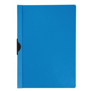 Skoroszyt zaciskowy z metalowym czarnym klipsem A4 PP do 30 kartek BIELLA niebieski z transparentną przednią okładką 1szt. /165400.05/