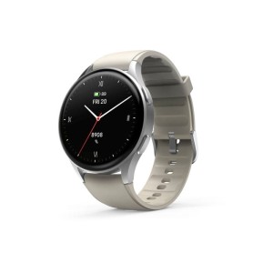 SMARTWATCH 8900, GPS, AMOLED 1.3, SREBRNA KOPERTA, BEŻOWY PASEK SILIKONOWY  /001786120000/