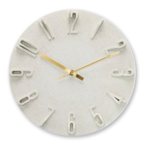 ZEGAR ŚCIENNY CORFU ŚREDNICA 30 CM BEŻOWY   /001858800000/