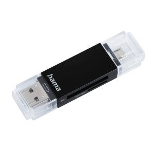 CZYTNIK KART BASIC SD/MICROSD 2W1 USB/MICROUSB 2.0 CZARNY OTG  /001810560000/