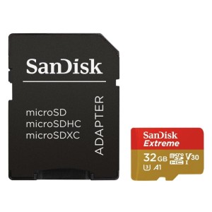 MICRO SD 32GB EXTREME (MICROSD HC) 100MB/SC10 UHS-I U3, V30, A1+SD ADAP.  /001734200000/