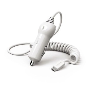 ŁADOWARKA SAMOCHODOWA MICRO USB 12V 2,4A (BIAŁA)  /001832510000/