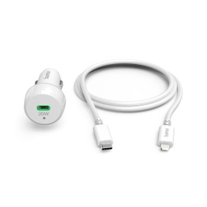 ŁADOWARKA SAMOCHODOWA PD/QUALCOMM® 20W, + TYP-C - LIGHTNING, BIAŁA  /002016110000/