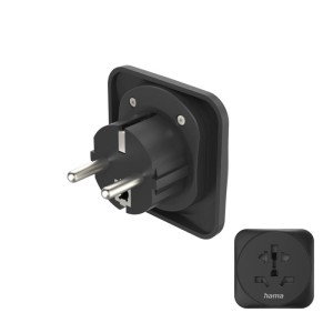 ADAPTER PODRÓŻNY GNIAZDO UNIWERSALNE -> WTYK EU CZARNY  /002234540000/