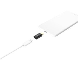ADAPTER DO KART MICRO-USB DO GNIAZDKA USB TYPE-C, CZARNY  /001783990000/