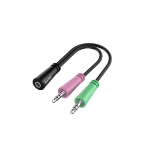 ADAPTER JACK 3,5MM 4 PINY - 2X JACK 3,5MM GNIAZDO  /002003510000/