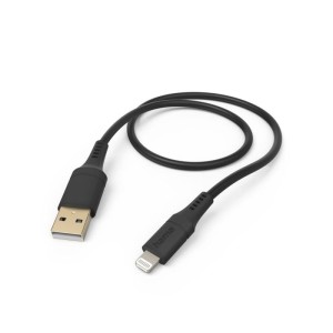 KABEL ŁADUJĄCY/DATA "FLEXIBLE", USB-A - LIGHTNING 1,5M, SILIKON, CZARNY  /002015670000/
