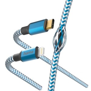 KABEL ŁADUJĄCY/DATA "REFLECTED", USB TYPE-C - LIGHTNING 1,5M, NIEBIESKI  /002015610000/