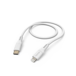 KABEL ŁADUJĄCY/DATA "FLEXIBLE", USB-C - LIGHTNING, 1,5M, SILIKON, BIAŁY  /002015740000/