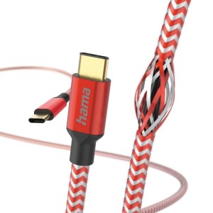 KABEL ŁADUJĄCY/DATA "REFLECTED", USB TYPE-C - USB TYPE-C 1,5M, CZERWONY  /002015600000/