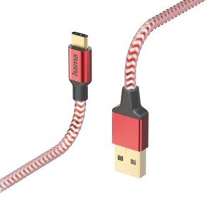 KABEL ŁADUJĄCY/DATA "REFLECTED" USB TYPE-C - USB-A , 1.5M, CZERWONY  /002015590000/