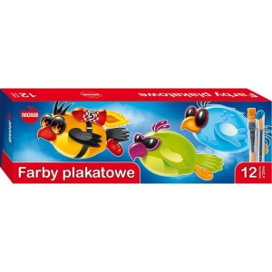 Farby plakatowe 12 kolorów 20ml MONA /MONA-00142/