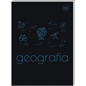 Brulion tematyczny A5/80 kratka 70g z marginesem INTERDRUK geografia czarny 1szt. /BRA580#GEO2/