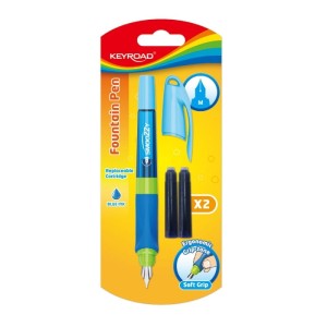 Pióro wieczne KEYROAD SMOOZZY WRITER M + 2 naboje niebieski blister /KR971233/