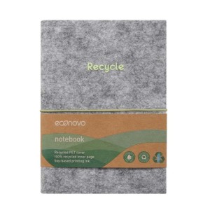 Notatnik B6/96 linia 70g ECONOVO z recyklingu oprawa filcowa szara 1szt. /EC201001/