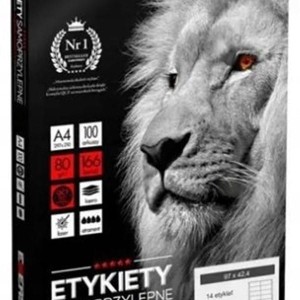Etykiety papierowe 97x42,4mm EMERSON 100ark 1400etykiet białe /eta4097x424w /
