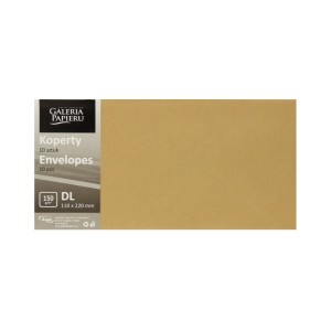 Koperta ozdobna DL 110x220mm perłowa złota 150g 10szt. /280188/