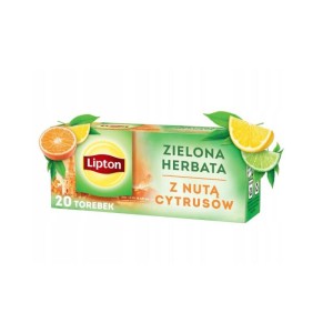 Herbata zielona LIPTON citrus z nutką cytrusów z zawieszką 20szt. /SP-105276/