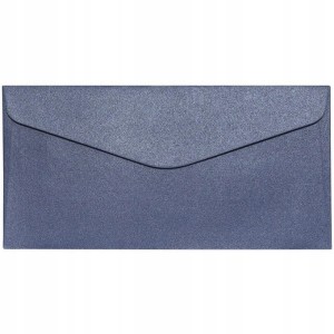Koperta ozdobna DL 110x220mm perłowa granatowa 150g 10szt.  /280155/