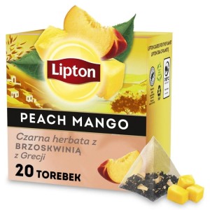 Herbata czarna piramidki LIPTON peach i mango 20szt.