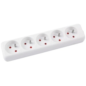 Przedłużacz OFFICE PRODUCTS, 5 gniazd 5m z uziemieniem biały /13115521-14/