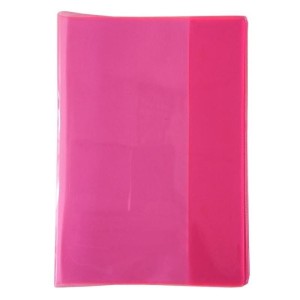 Okładka na zeszyt PVC A5 200mic transparentna neon różowa PANTA PLAST 1szt. /0402-0149-13/
