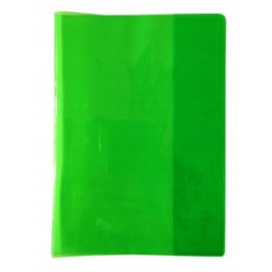Okładka na zeszyt PVC A5 200mic transparentna neon zielona PANTA PLAST 1szt. /0402-0149-04/