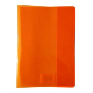 Okładka na zeszyt PVC A5 200mic transparentna neon pomarańczowa PANTA PLAST 1szt. /0402-0149-07/