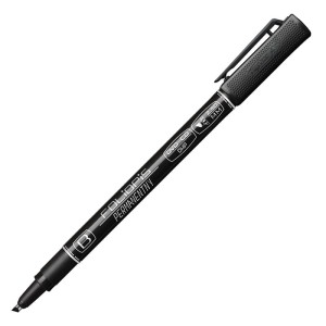 Marker foliopis/DO CD 1,0-2,5mm B ścięty RYSTOR FB-25 czarny 1szt.  /442-000/