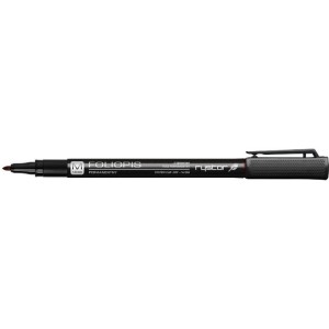 Marker foliopis/do CD 1,0mm M okrągły RYSTOR FM-10 czerwony 1szt.  /438-001/