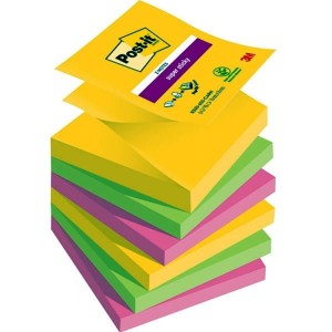 Notes samoprzylepny z-notes/harmonijkowy/ZZ/ZIG-ZAG 76x76mm 6x90 kartek 3M POST-IT SUPER STICKY PALETA CARNIVAL/3M-51141999555/