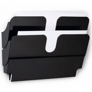 Pojemnik na ulotki DURABLE A4 poziomy magnetyczny z dwiema przegródkami FLEXIPLUS 2 czarny 1szt. /1709022060/
