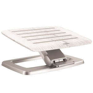 Podnóżek Fellowes HANA z regulacją nachylenia metalowy z drewnianym wykończeniem 450x360mm biały 1szt. /8055801/