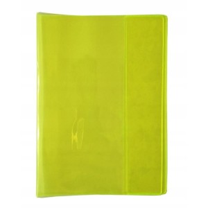 Okładka na zeszyt PVC A5 200mic transparentna neon źółta PANTA PLAST 1szt. /0402-0149-06/