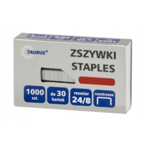 Zszywki 24/8 TAURUS 50 kartek 83-344044 1000szt. /TT00781/