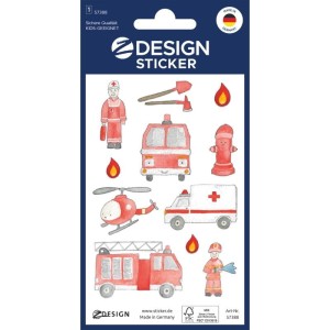 Naklejki Z-DESIGN brokatowe - służby ratunkowe 8szt. /57388/