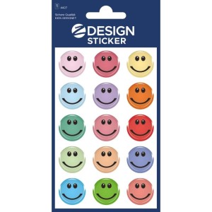 Naklejki Z-DESIGN błyszczące - buźki AVERY ZWECKFORM 15szt. /4427/