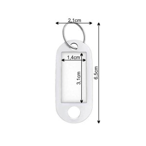Zawieszka do kluczy TRES biała 1szt. /ZAMJ50/BIA/