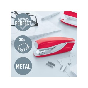 Zszywacz metalowy średni do 30 kartek na zszywki 24/6 LEITZ WOW NEXXT SERIES 5502 metaliczny czerwony /55021026/