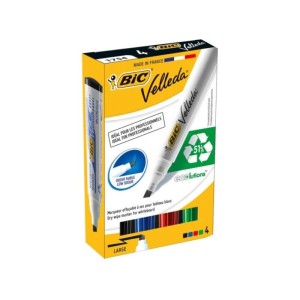 Marker suchościeralny ścięty 3,7-5,5mm BIC VELLEDA ECO 1751 4 kolory  /904950/
