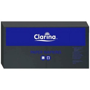 Serwetki dwuwarstwowe 33x33 CLARINA czarne 250szt. /AKU5747/