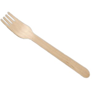 Sztućce drewniane widelce 16cm CLARINA 100szt. /5446/