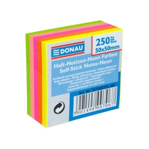 Notes samoprzylepny 50x50 mm neon DONAU 250 kartek /7575001PL-99/