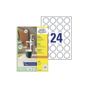 Etykiety papierowe okrągłe 40mm AVERY ZWECKFORM 100ark 2400etykiet białe /l3415-100 /