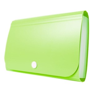 Teczka harmonijkowa/segregująca 17x118x31mm 12 przegródek na zatrzask zielona 1szt. /BT613-Z/