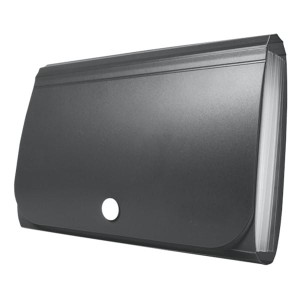 Teczka harmonijkowa/segregująca 17x118x31mm 12 przegródek na zatrzask czarna 1szt. /BT613-V/